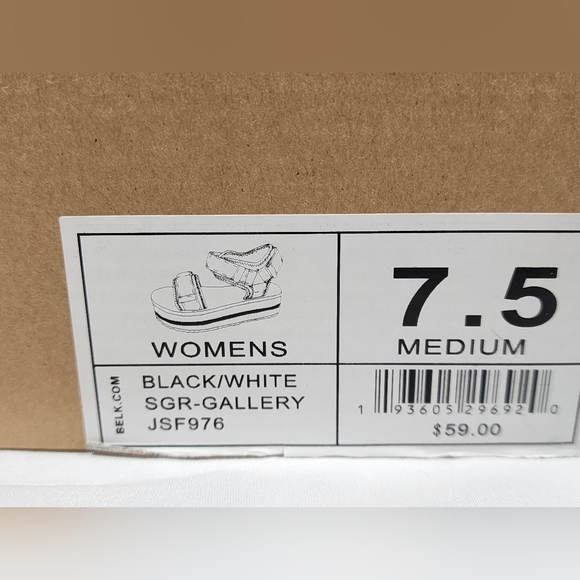 Sugar Women's Sandal Shoes JSF976 7.5 US 38 UK Hook And Loop Black NOB - Picture 10 of 11